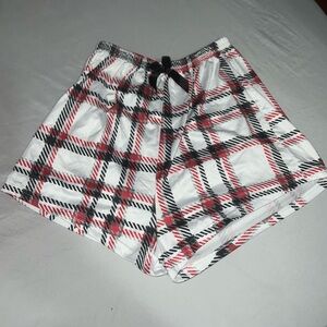 Plaid pajama sleeping shorts